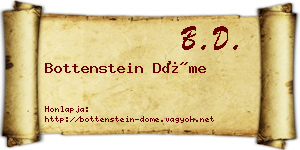 Bottenstein Döme névjegykártya